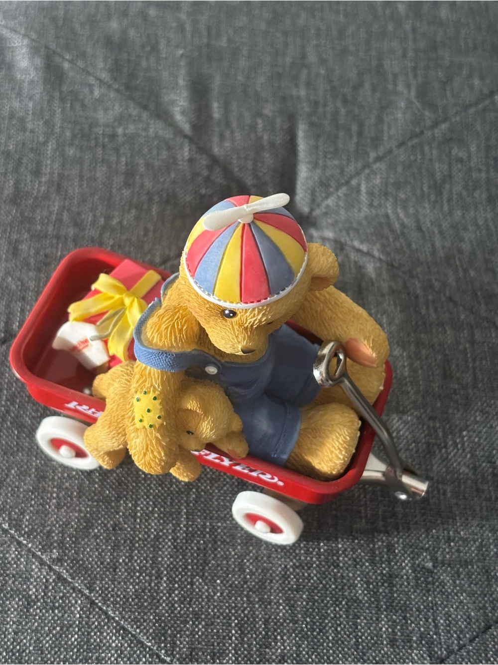 Cherished Teddies Spanky Radio Flyer Wagon Figurine 1999 Enesco 644382
